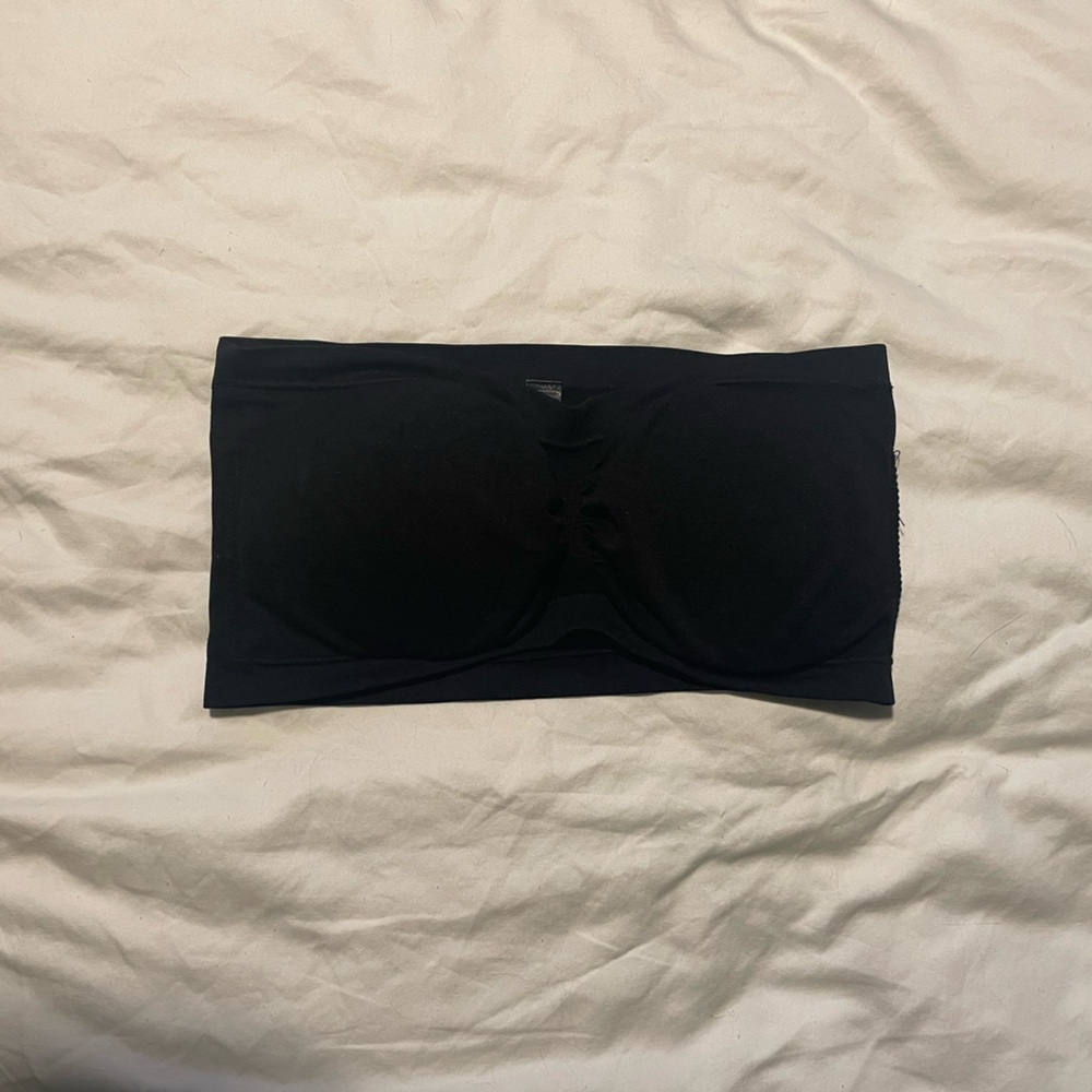 Black Strapless Bandeau Bra